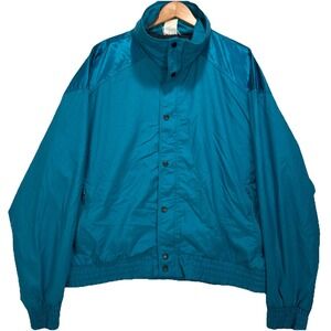 VTG 1980's White Stag Skiwear  Windbreaker Men's Sz XL Teal full Zip  Ski Jacket